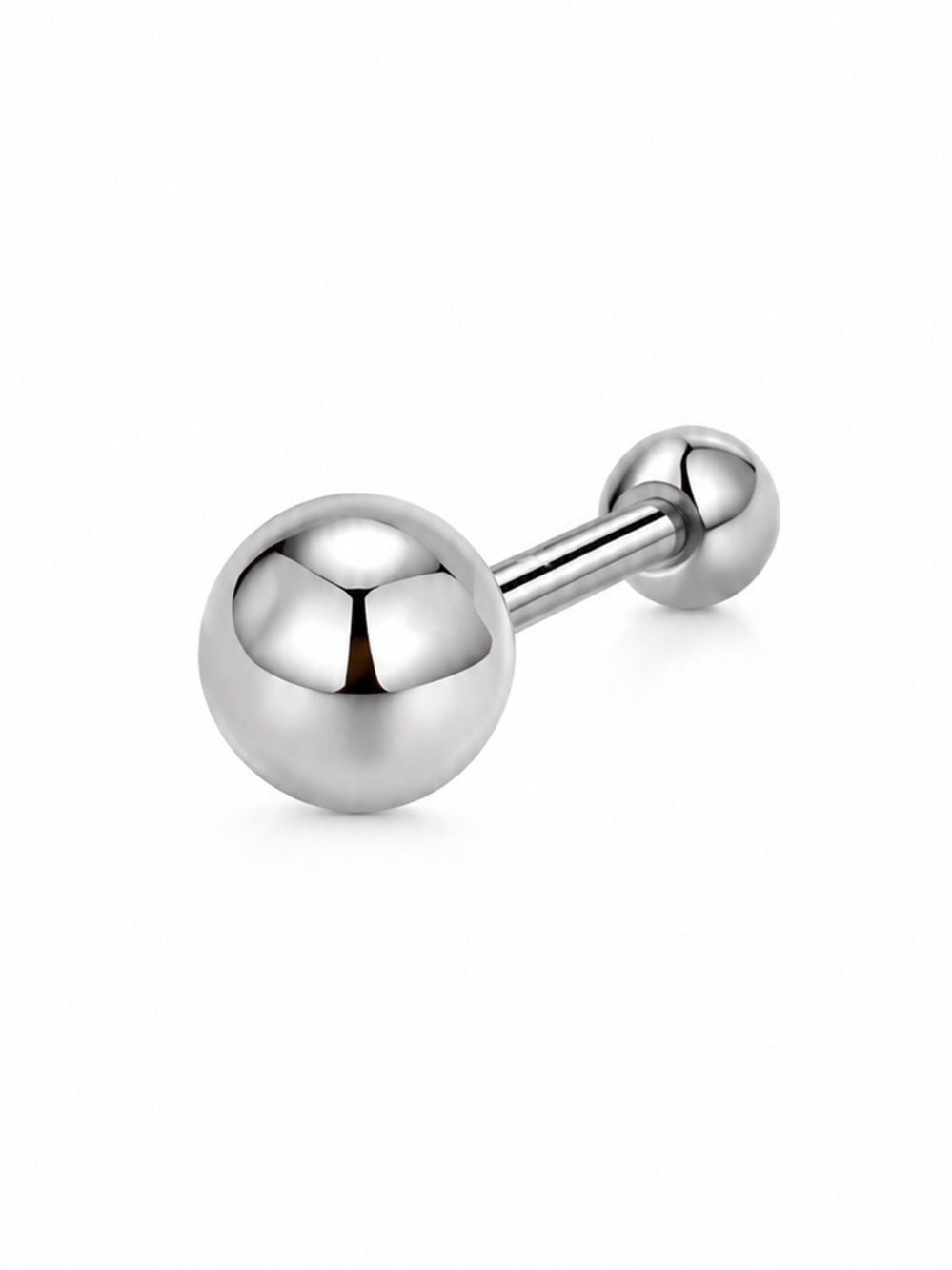 Ball Back Barbell Earring Hypoallergenic 316L Stainless Steel Cartilage Stud